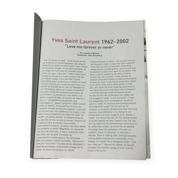 L’Officiel YSL Special Issue 1000 Modèles March 2002 Magazine - Picture 6 of 16